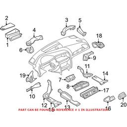 Audi Cabin Air Intake Duct 8K1819904A - Genuine VW/Audi